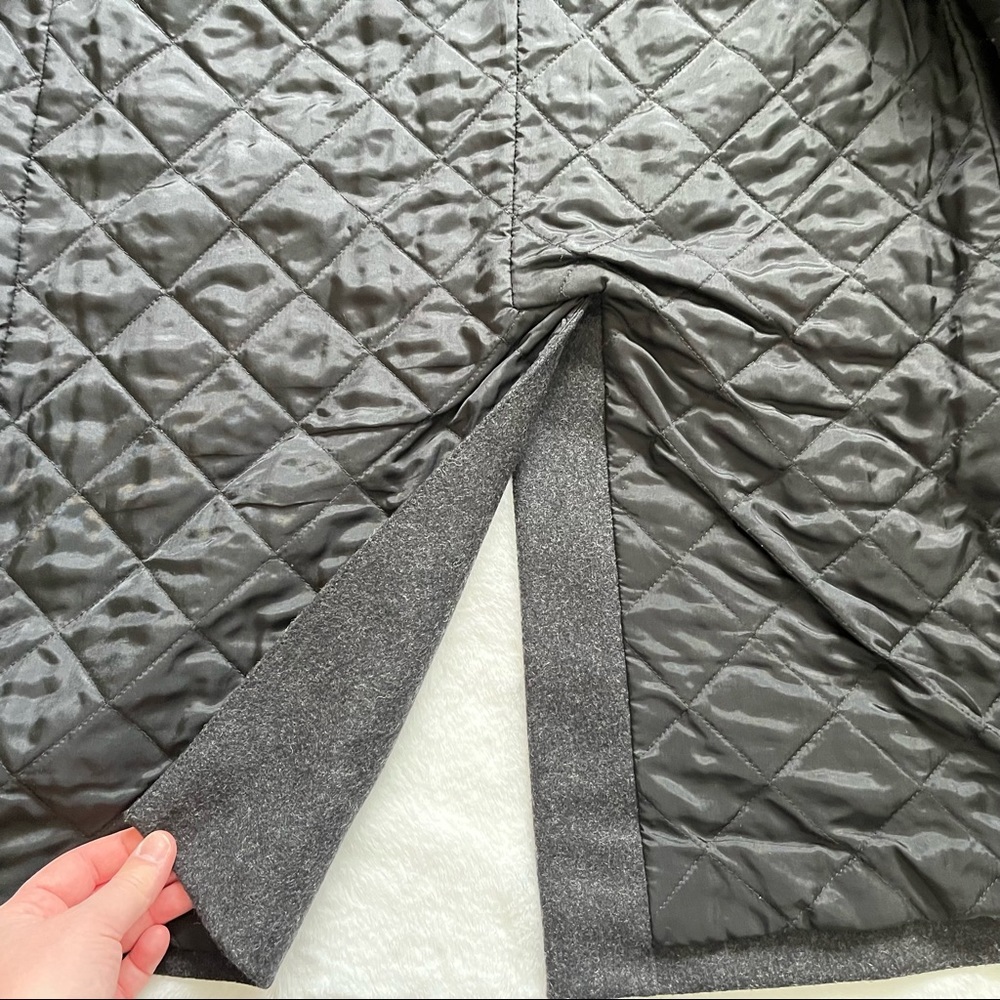 J. CREW WOOL BLEND LONG LINE JACKET Size Small Charcoal Gray Minimalist Chic - Picture 5 of 11